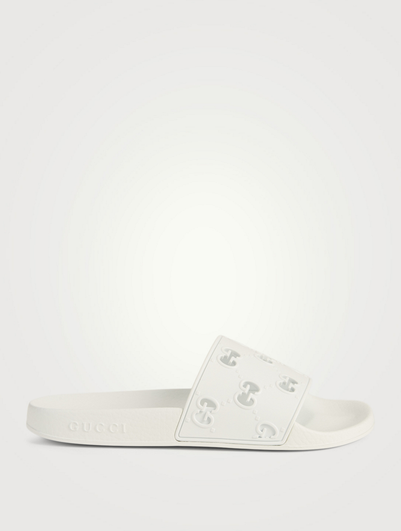 GUCCI GG Rubber Slide Sandals | Holt 