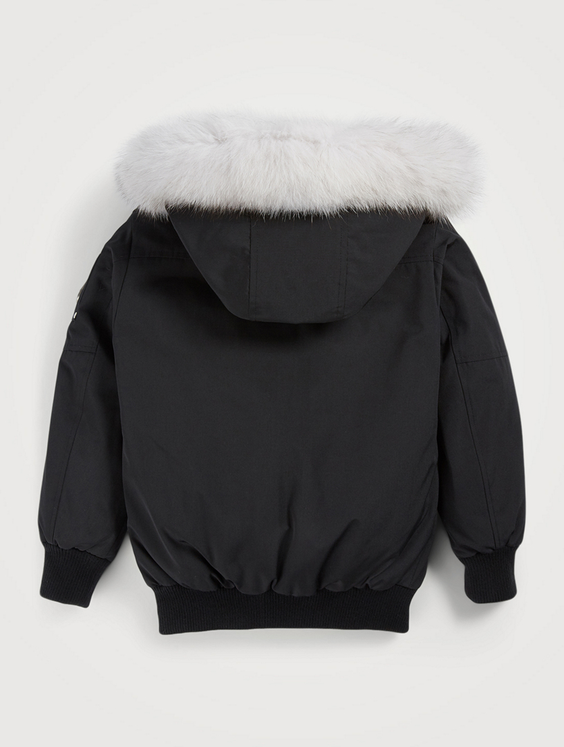 kids fur hood jacket