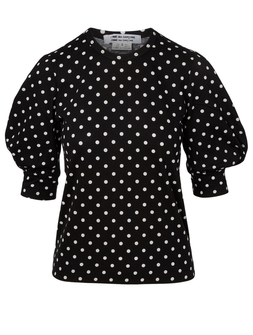 commes de garcon polka dot shirt