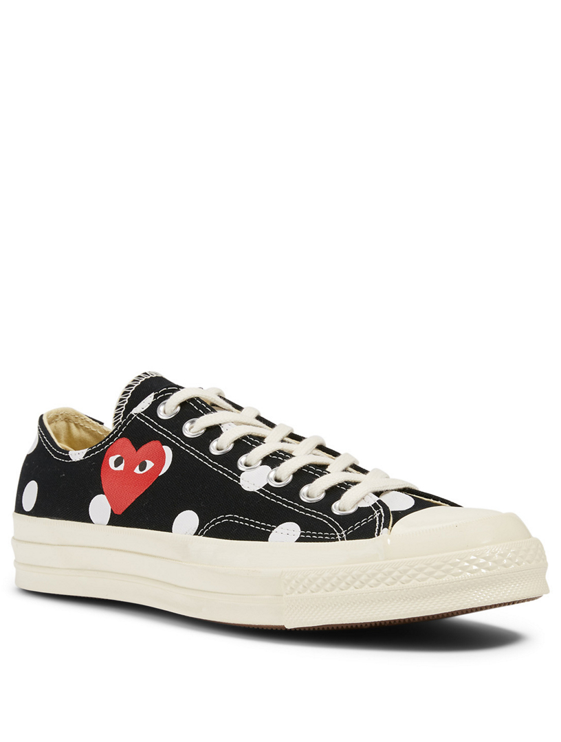 comme de garcon polka dot converse