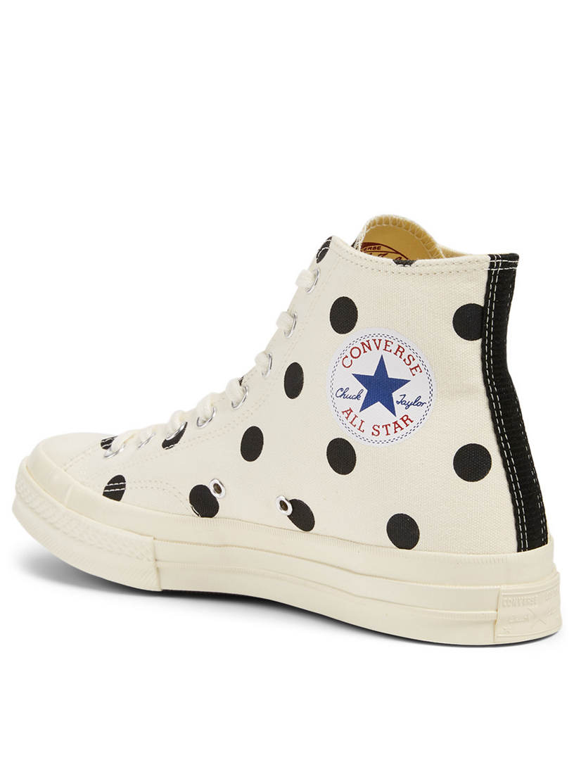 white polka dot comme des garcons