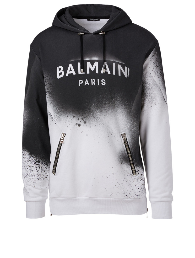 balmain graffiti hoodie