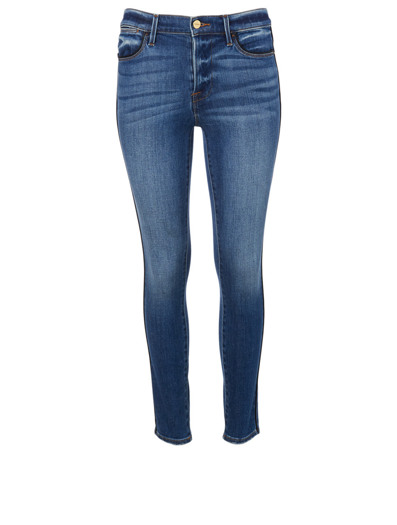 FRAME Le High Skinny Jeans With Tux Piping Holt Renfrew Canada