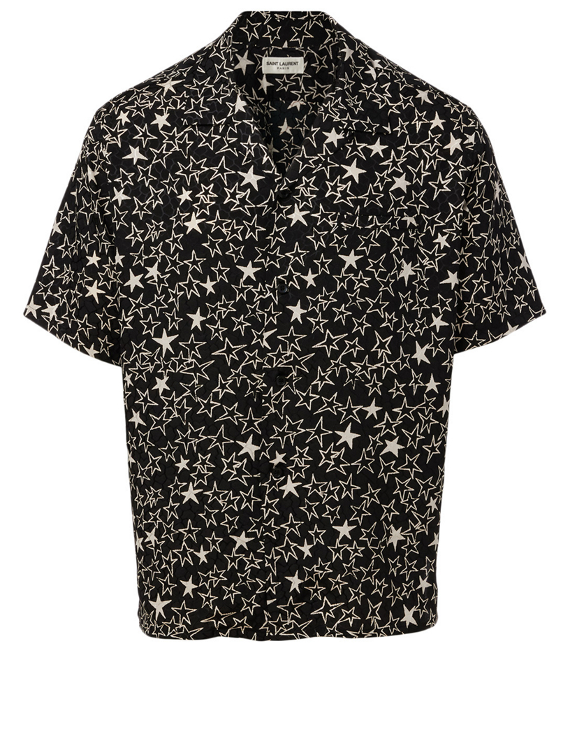 saint laurent star print shirt