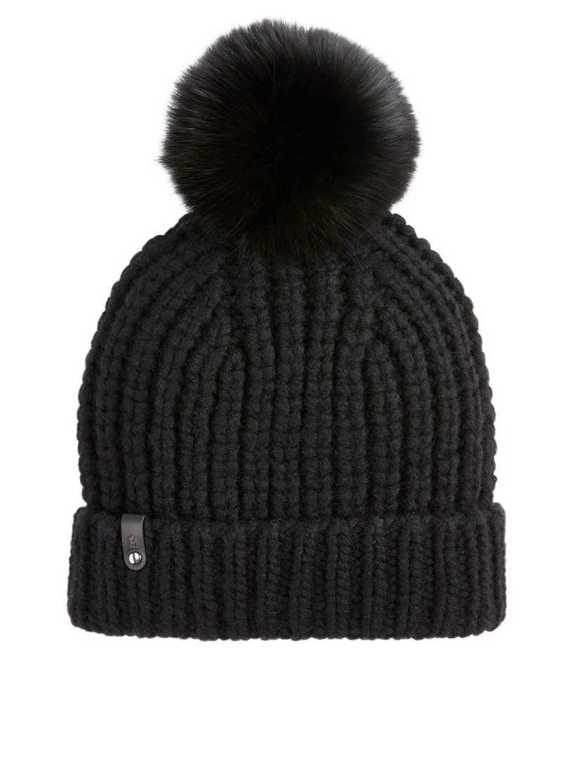 MACKAGE Wool And Cashmere Toque With Fur Pom | Holt Renfrew Canada