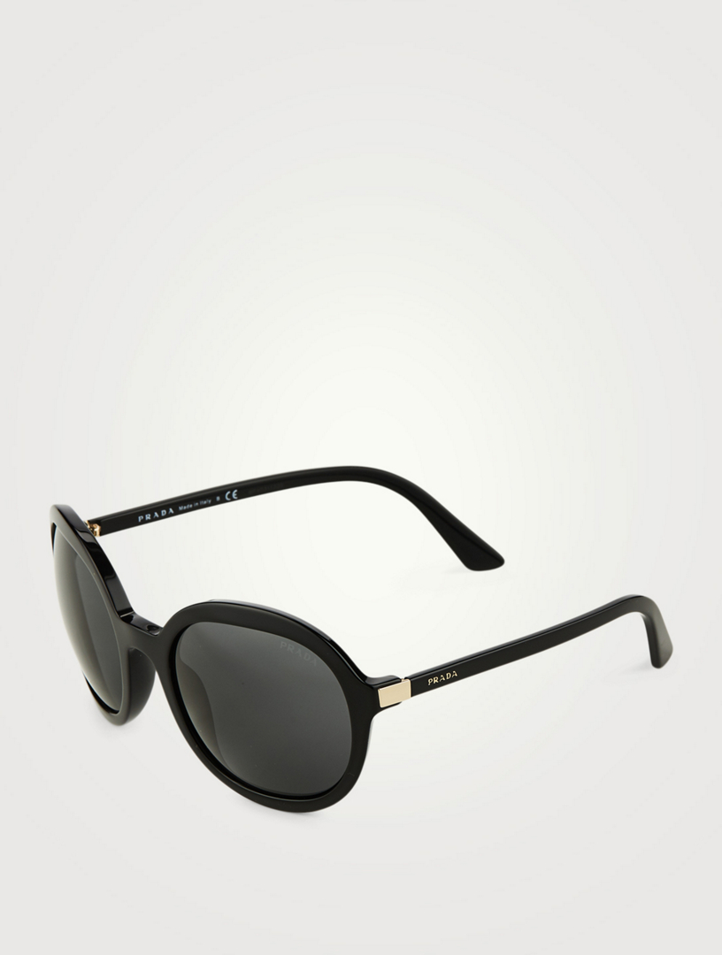 prada women's round 37mm sunglasses