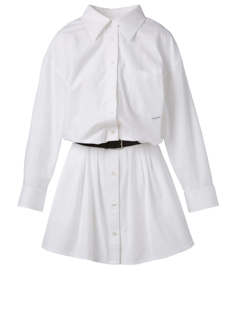 alexander wang white shirt dress