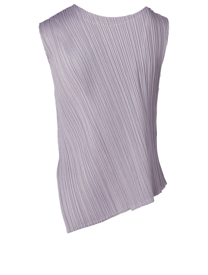 PLEATS PLEASE ISSEY  Print Sleeveless High Neck Cut tops P73-JK601 gray 3