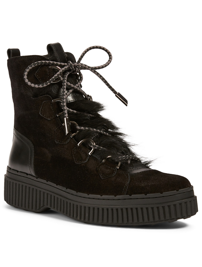 tod's shearling lined boots