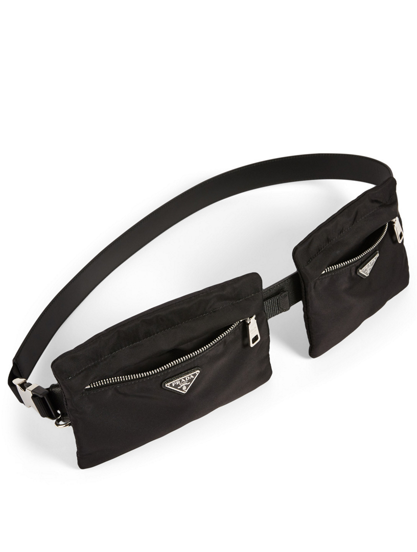 prada black nylon belt bag