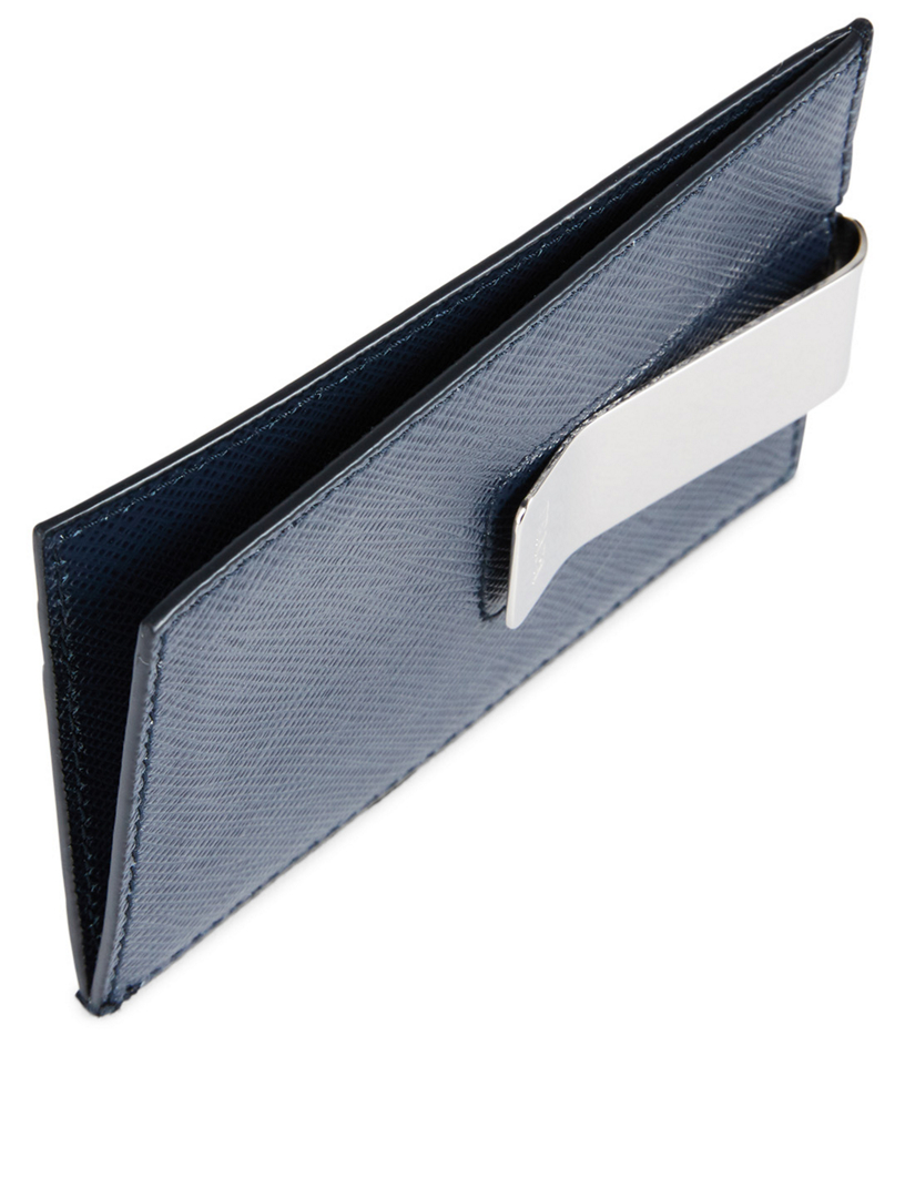 PRADA Saffiano Leather Card Holder With Clip | Holt Renfrew Canada