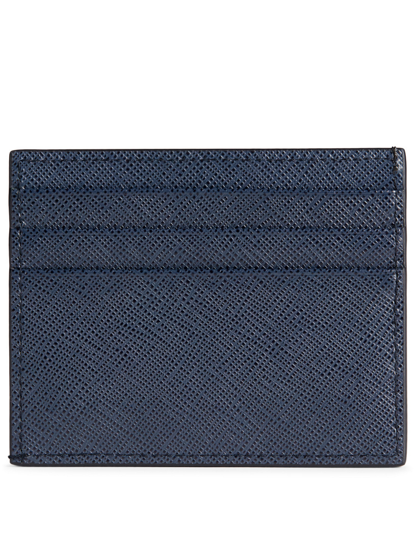 blue prada card holder