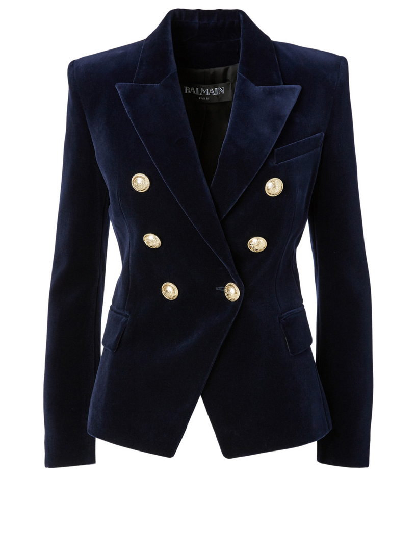 BALMAIN Velvet DoubleBreasted Blazer Holt Renfrew Canada