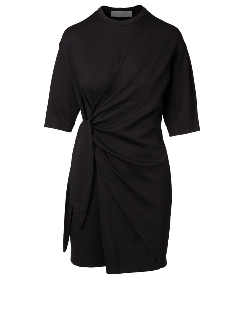 victoria beckham wrap front dress