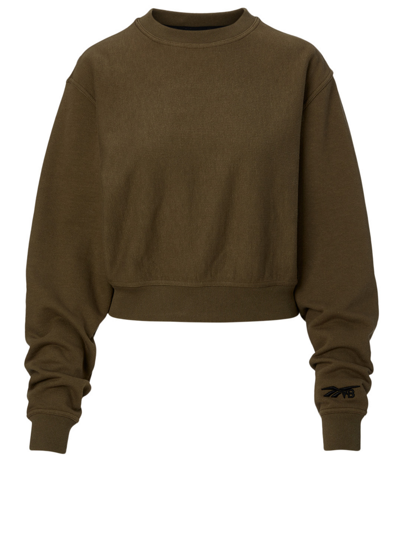 reebok cropped sweatshirt