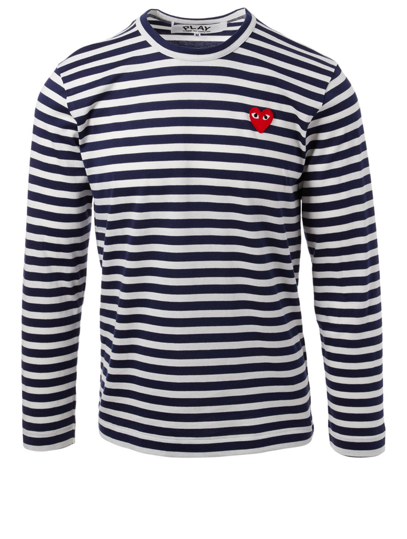 commes de garcon striped shirt