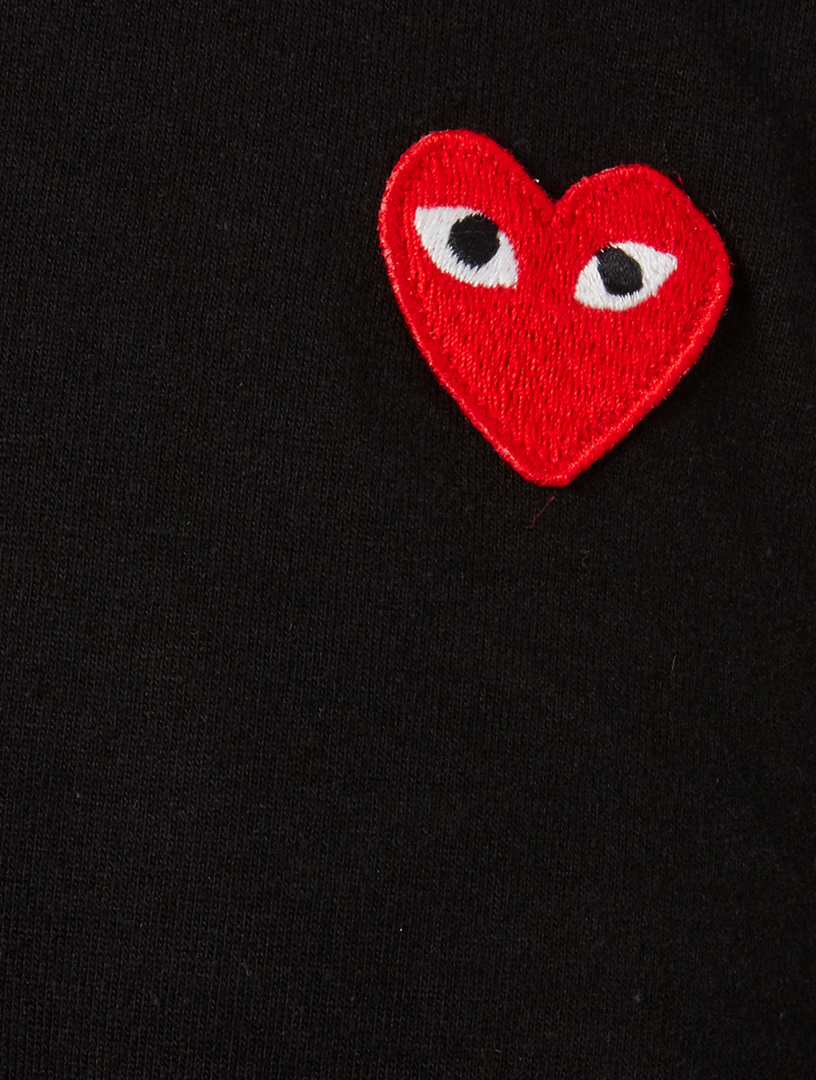 cdg black shirt red heart