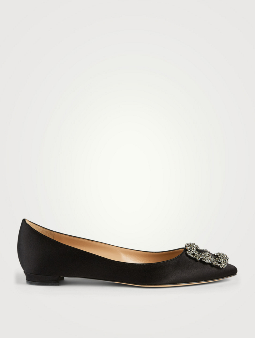 Manolo Blahnik Hangisi Satin Flats Holt Renfrew Canada