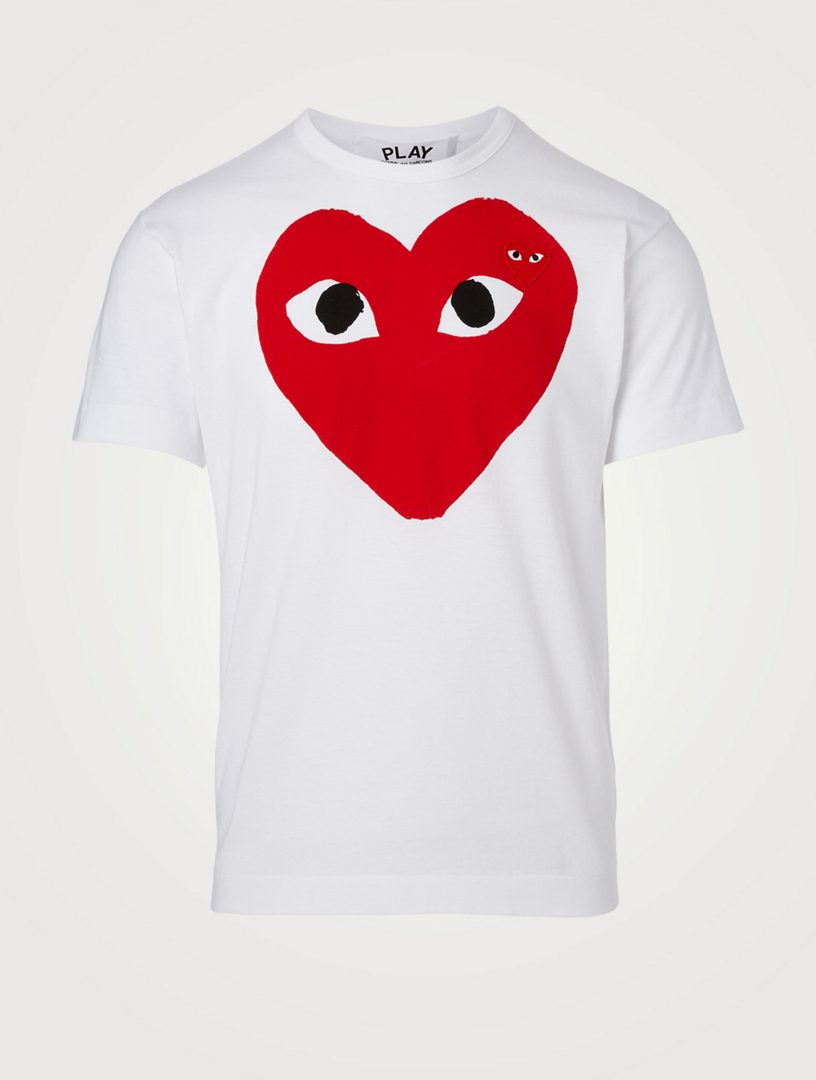 cdg double heart shirt