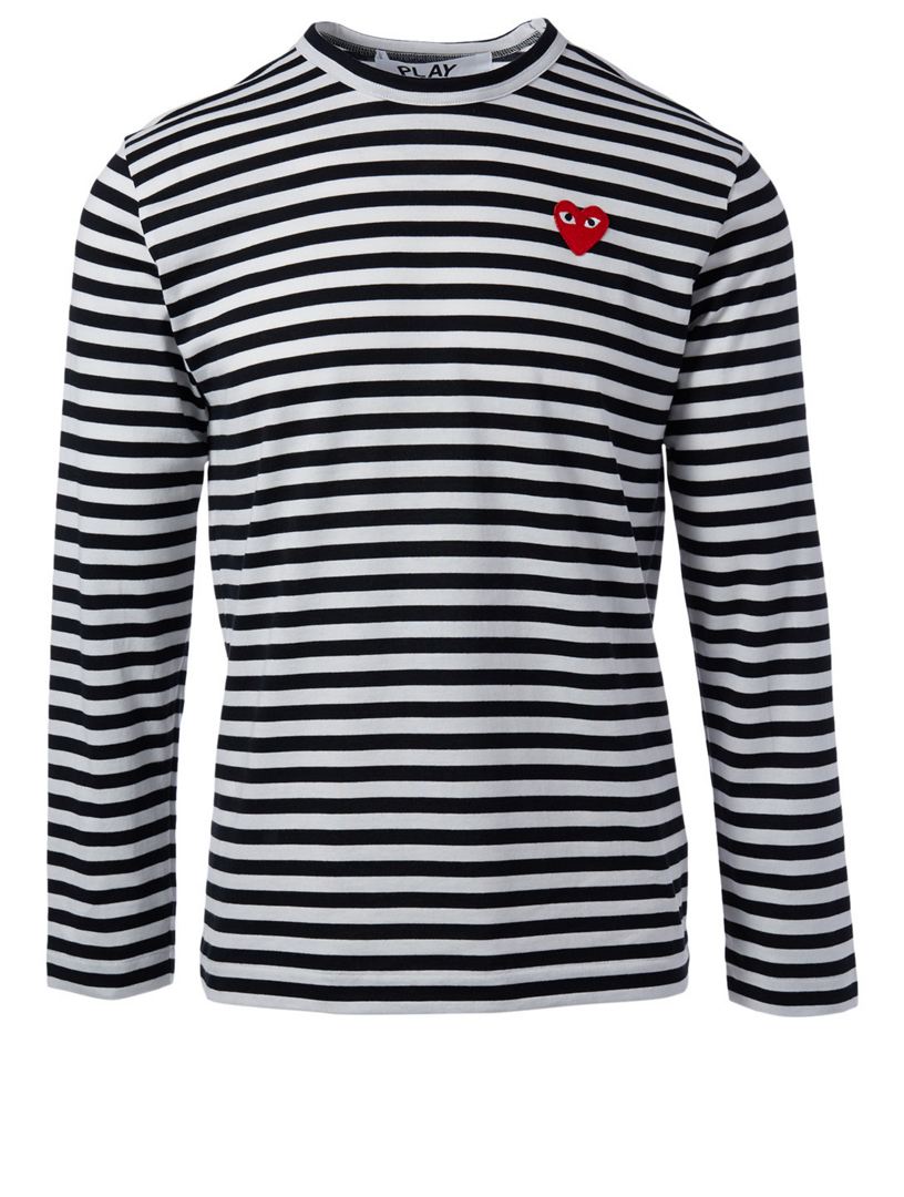 commes de garcon striped shirt