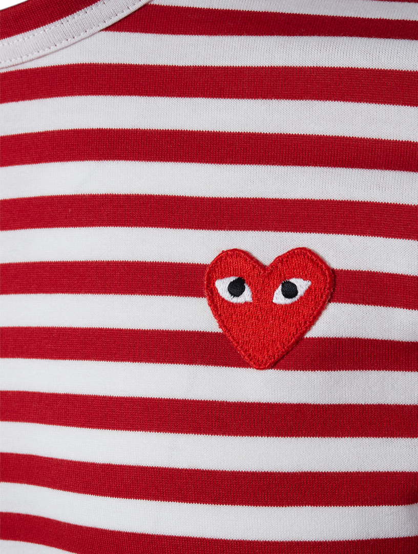 comme des garcons red striped long sleeve