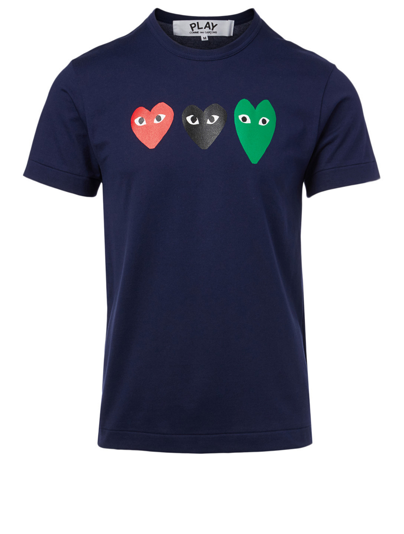 comme des garcons play triple heart tee