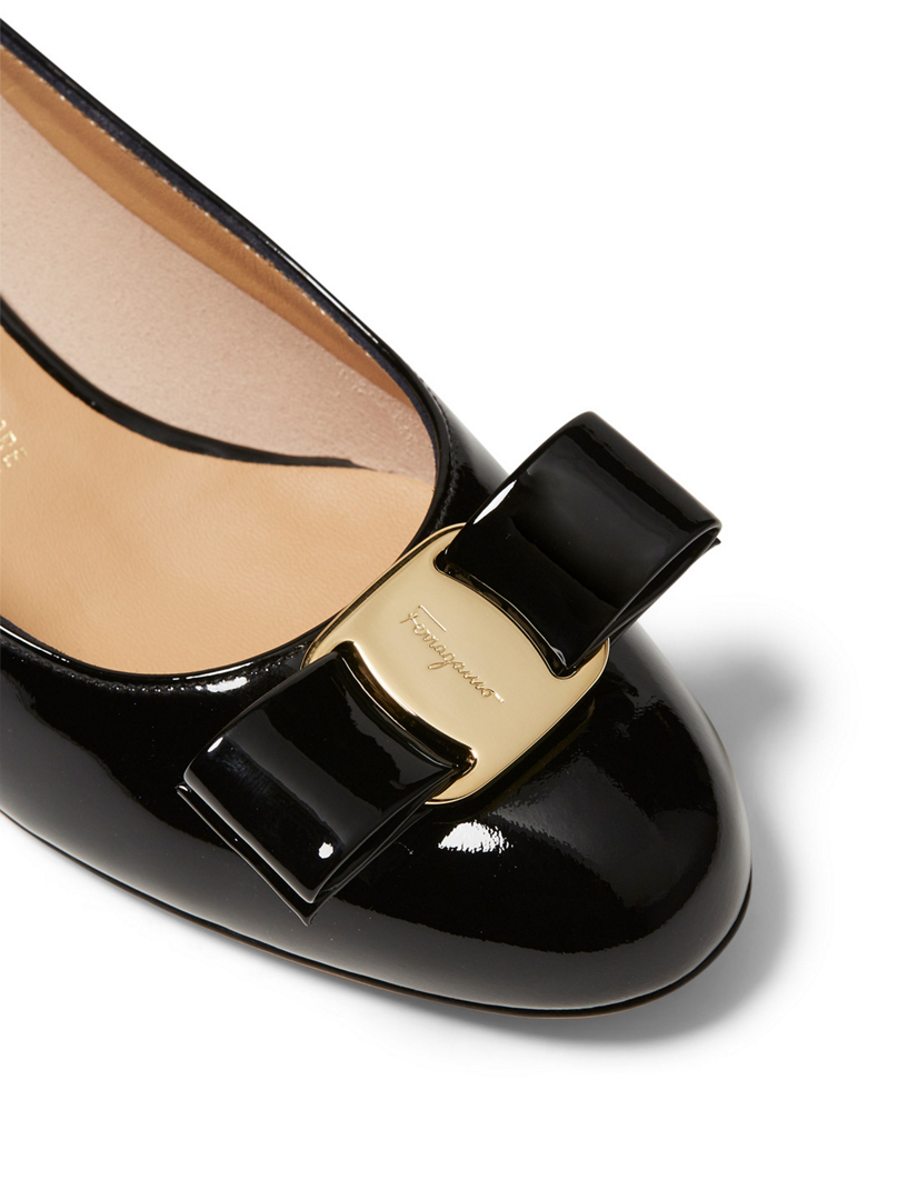 salvatore ferragamo vara patent leather pumps