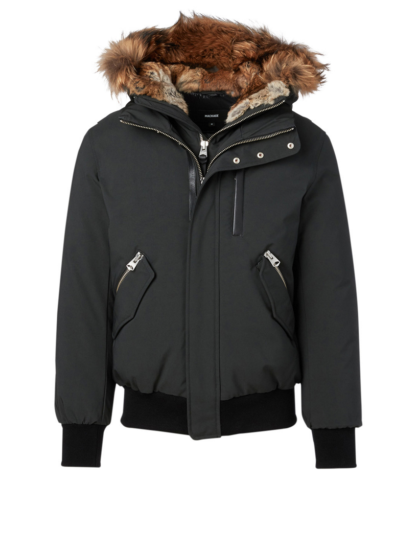 mens green jacket with fur hood