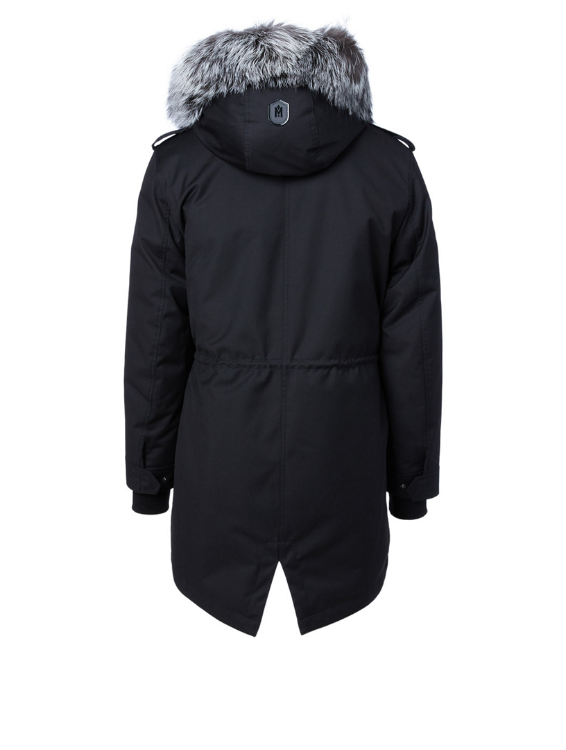 mackage fur lined parka mens