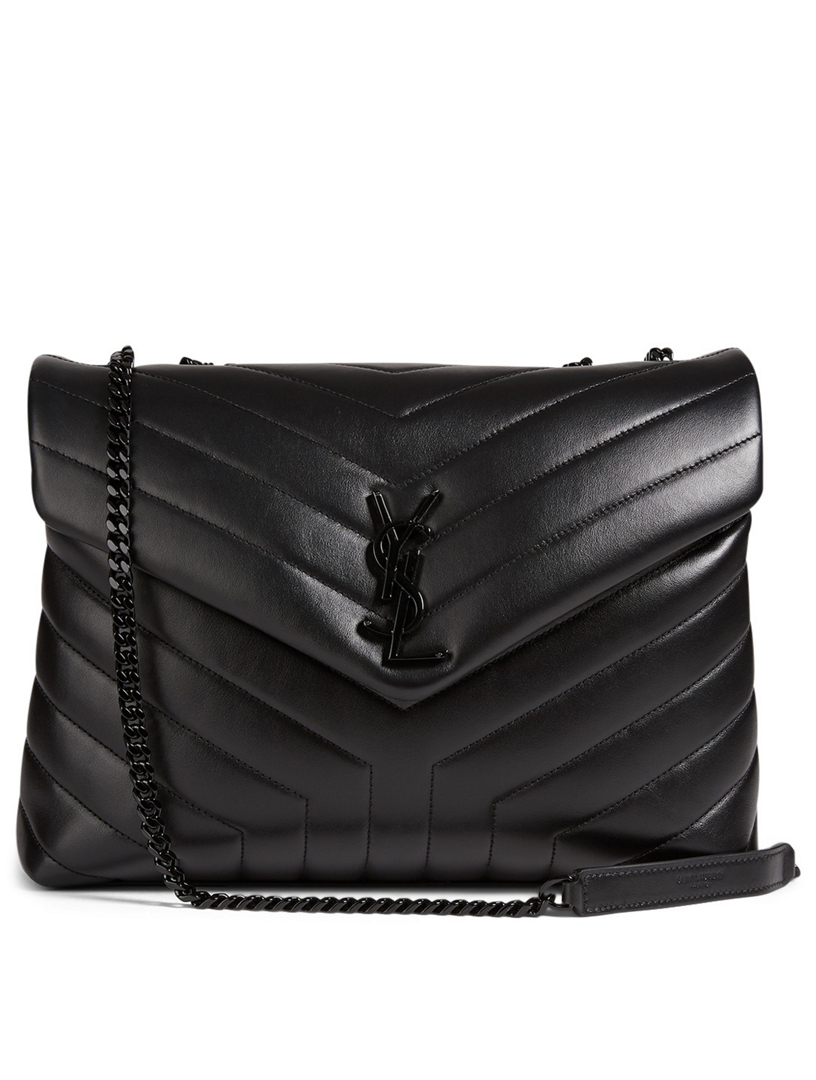 SAINT LAURENT Medium Loulou YSL Monogram Leather Chain Bag | Holt ...