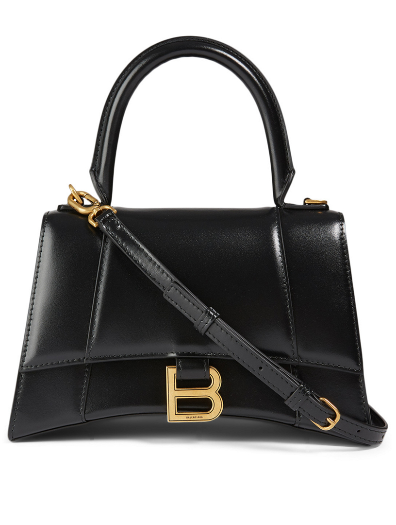 BALENCIAGA Small Hourglass Leather Top Handle Bag | Holt Renfrew