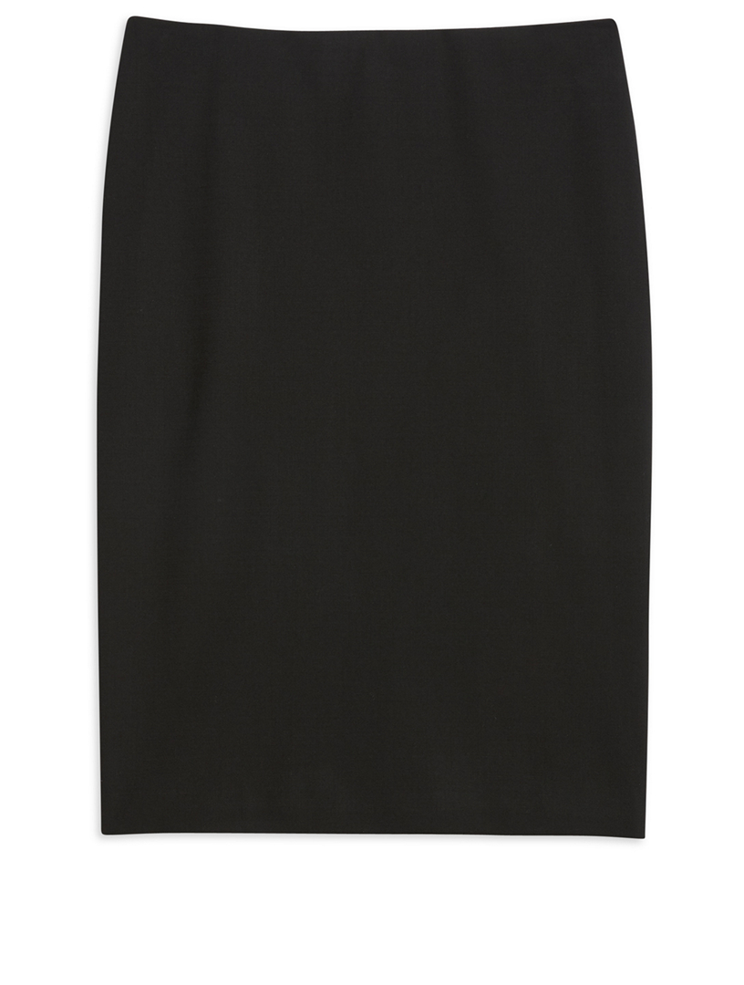 THEORY Wool Stretch Pencil Skirt Women's Black