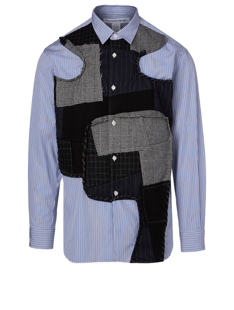 comme des garcons shirt patchwork