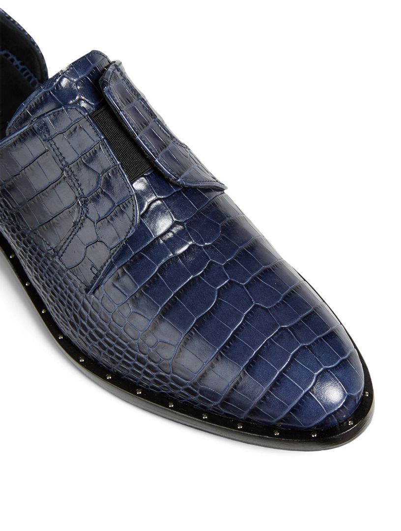 FREDA SALVADOR Wear Croc-Embossed Laceless D’Orsay Derby Shoes | Holt ...