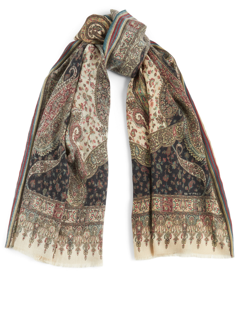 ETRO Delhy Cashmere And Silk Scarf In Paisley Print | Holt Renfrew Canada