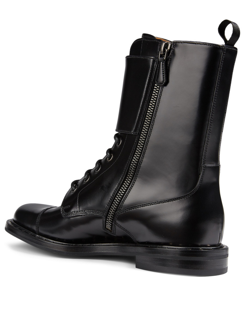 CHURCH'S Stefy Leather Double Monk-Strap Combat Boots | Holt Renfrew Canada