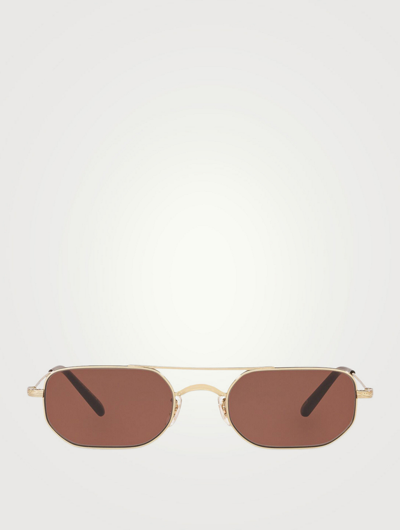 OLIVER PEOPLES Indio Narrow Aviator Sunglasses | Holt Renfrew Canada