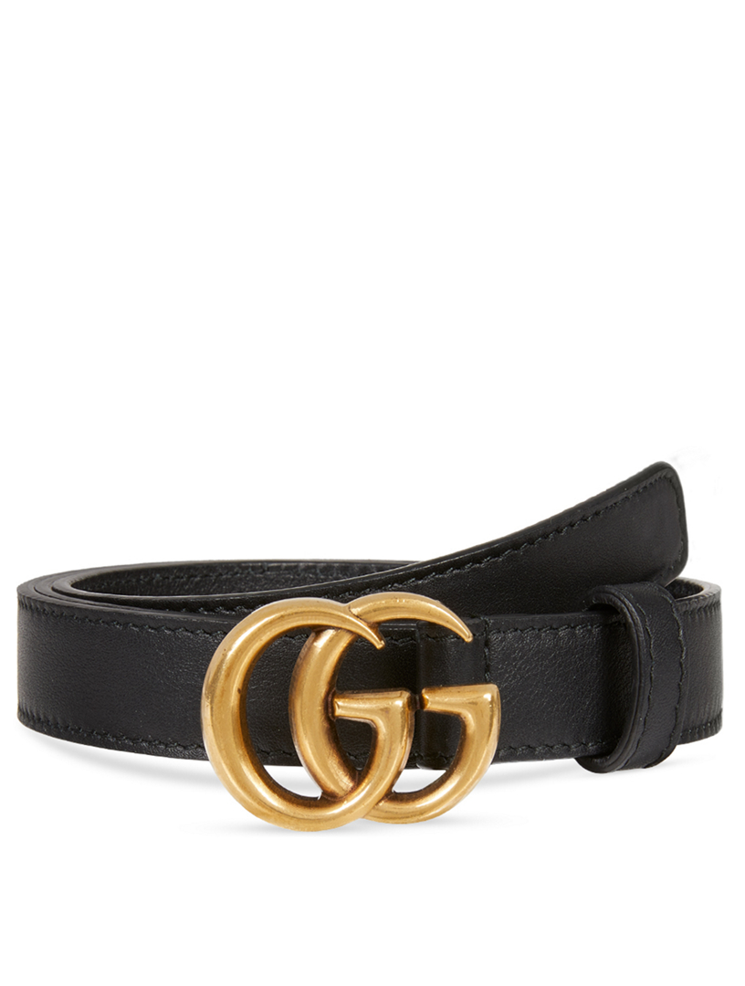 black gucci belt with double g buckle 