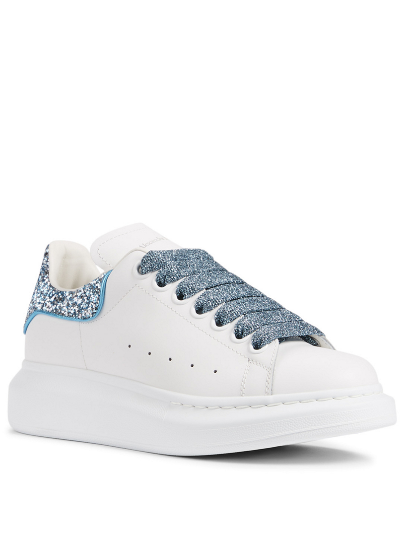 alexander mcqueen blue glitter sneakers