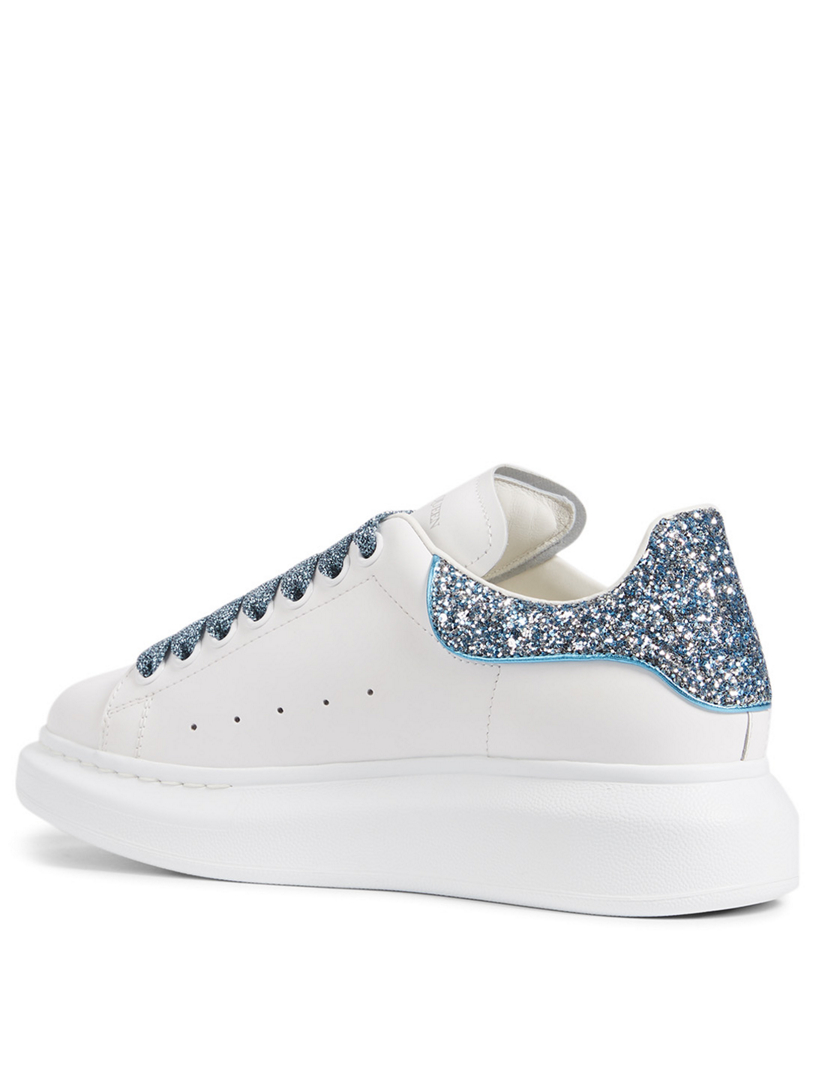 alexander mcqueen blue glitter sneakers