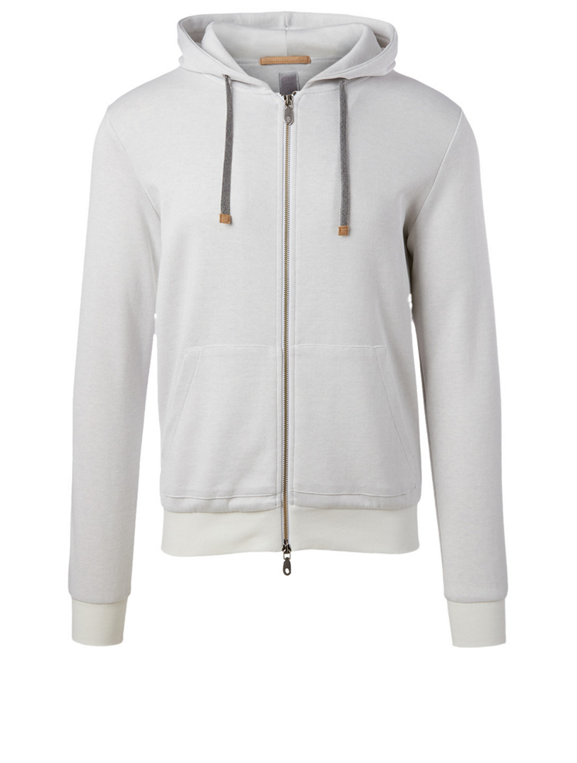 white cotton zip up jacket