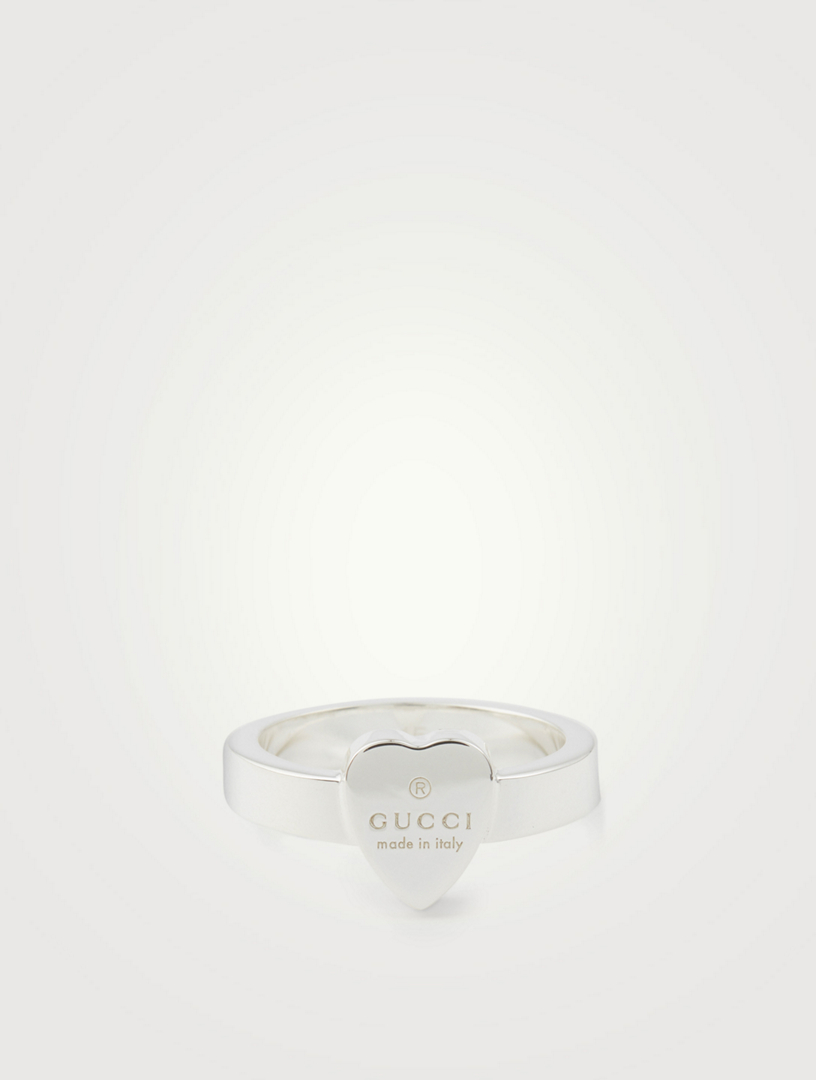 gucci ring silver heart