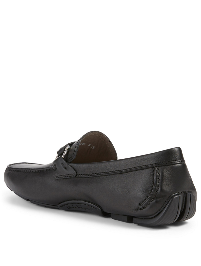 SALVATORE FERRAGAMO Stuart Leather Driver Shoes | Holt Renfrew Canada