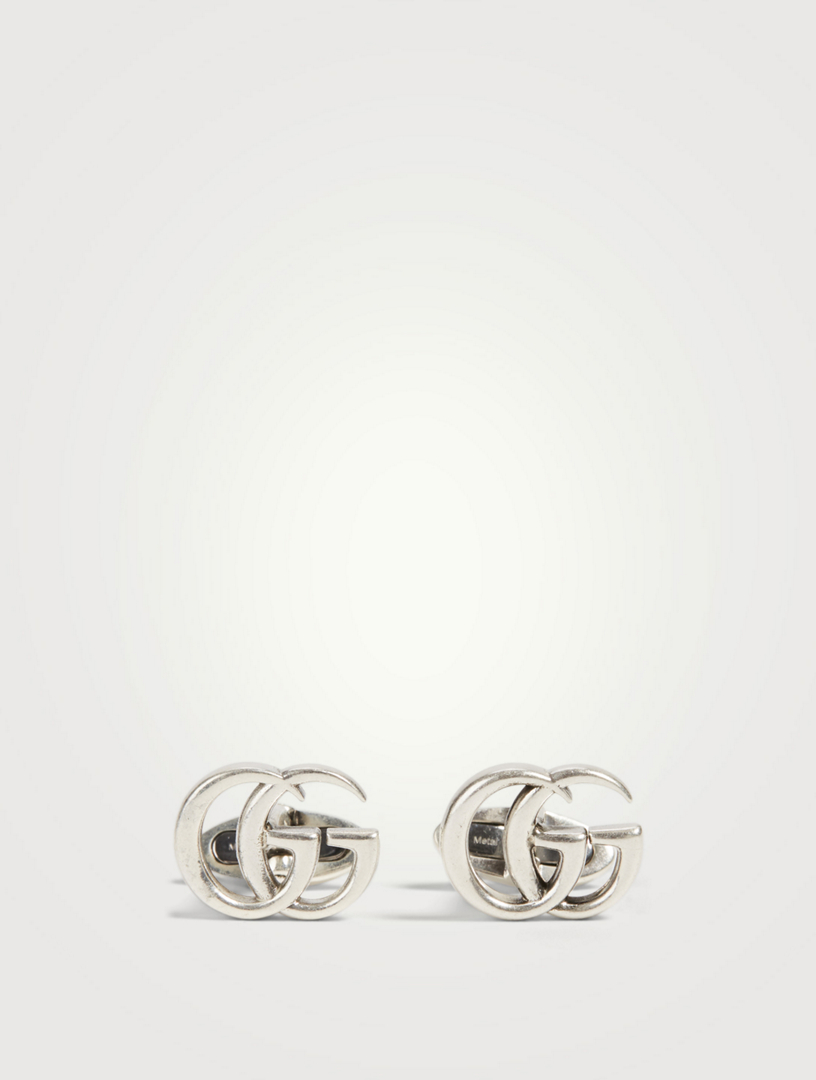 GUCCI Double G Silver Cufflinks | Holt Renfrew Canada