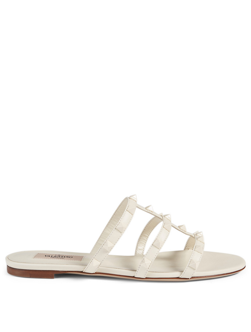 rockstud caged slide sandal