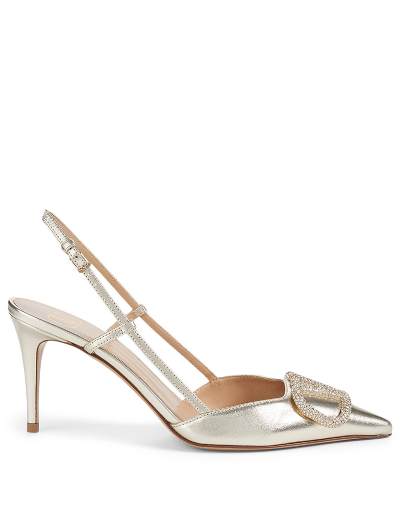 valentino heels silver