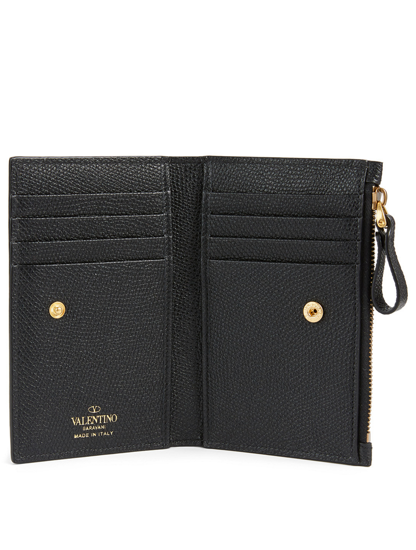 VALENTINO GARAVANI VLOGO Leather Zip Card Holder | Holt Renfrew Canada