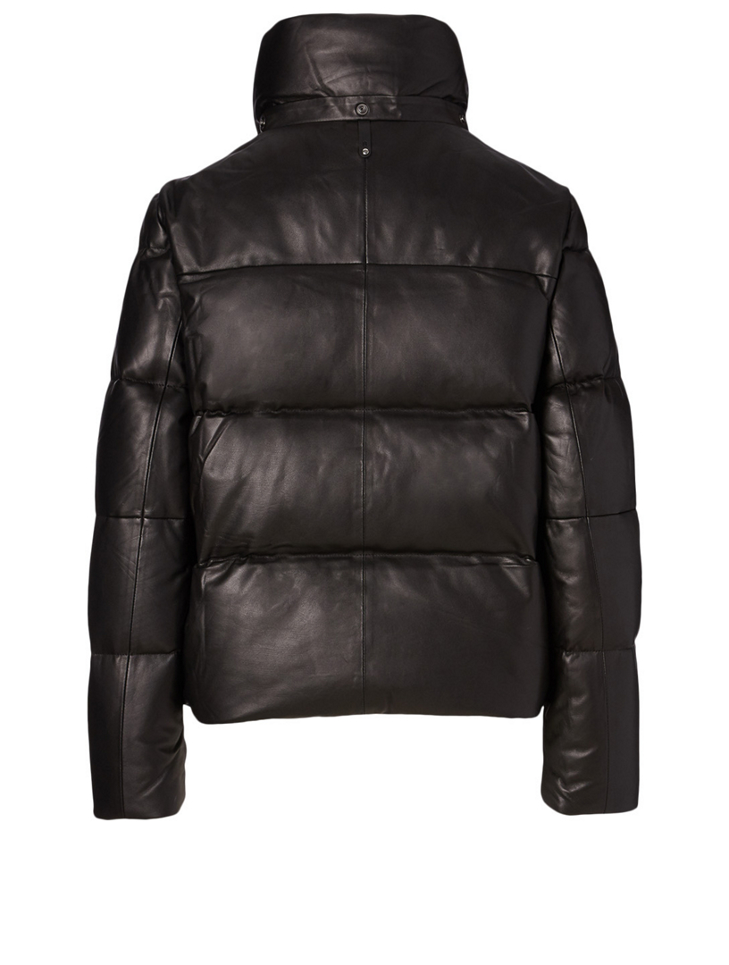 MACKAGE Tory Leather Down Jacket With Hood | Holt Renfrew Canada