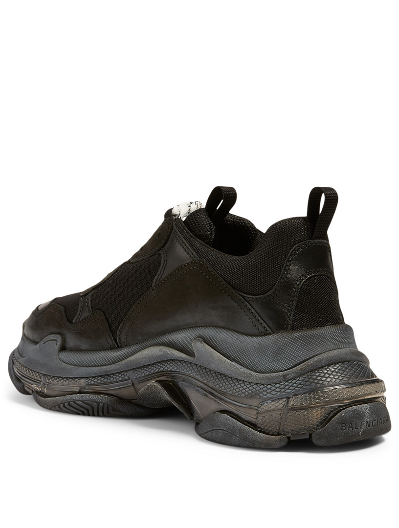 Balenciaga Triple S Mesh And Leather Clear Sole Sneakers Holt