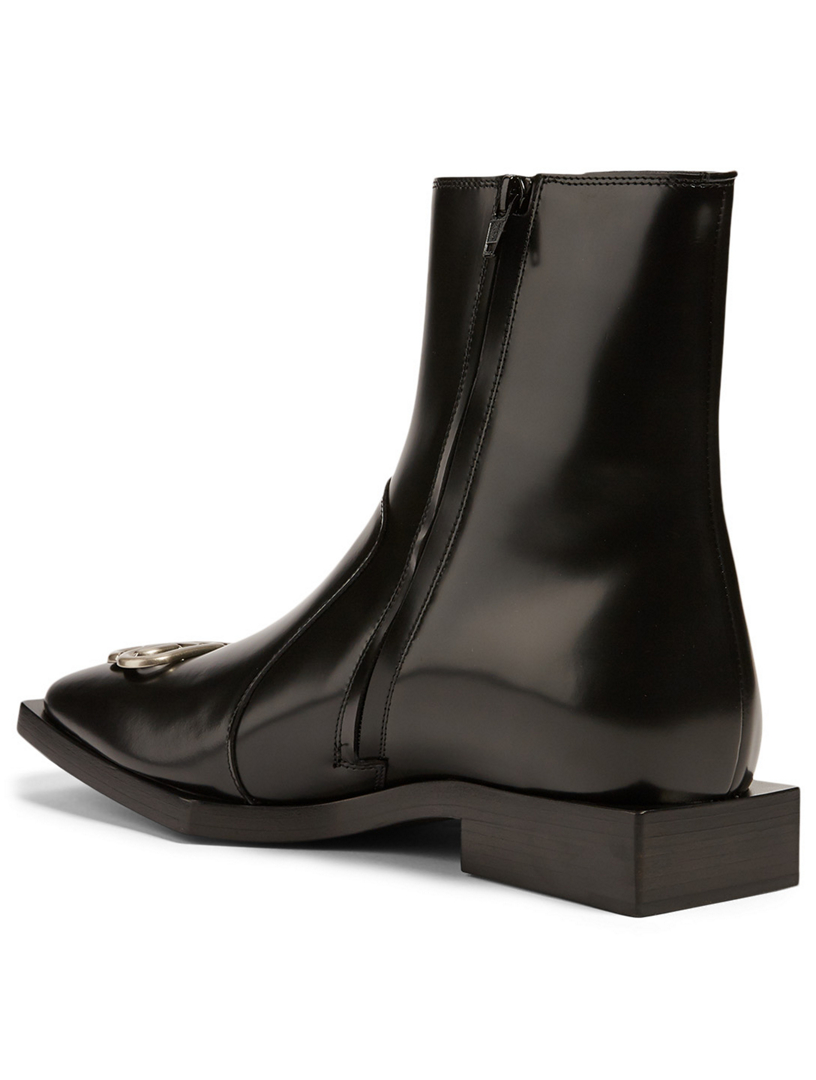 balenciaga leather chelsea boots